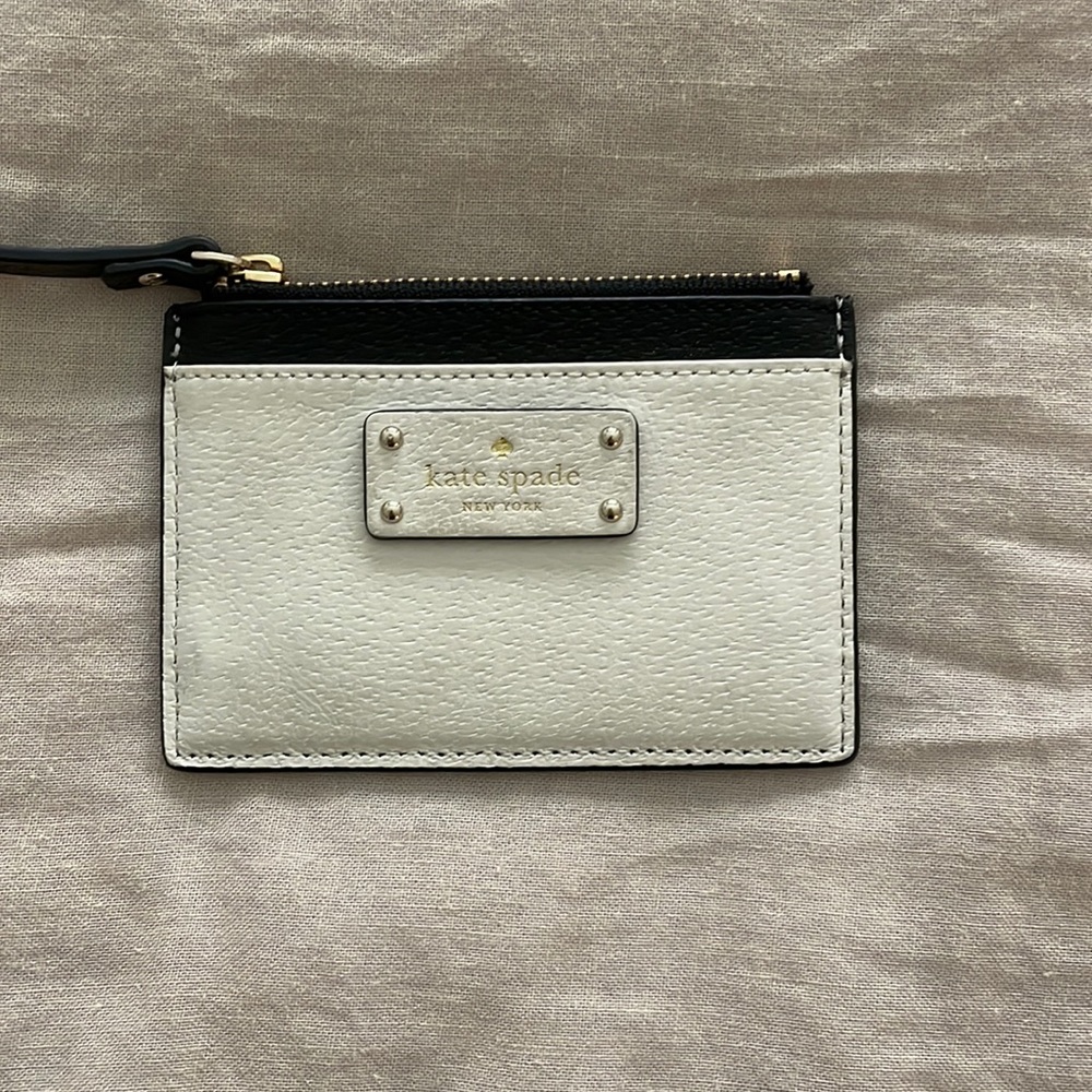 Kate  spade card wallet black and white